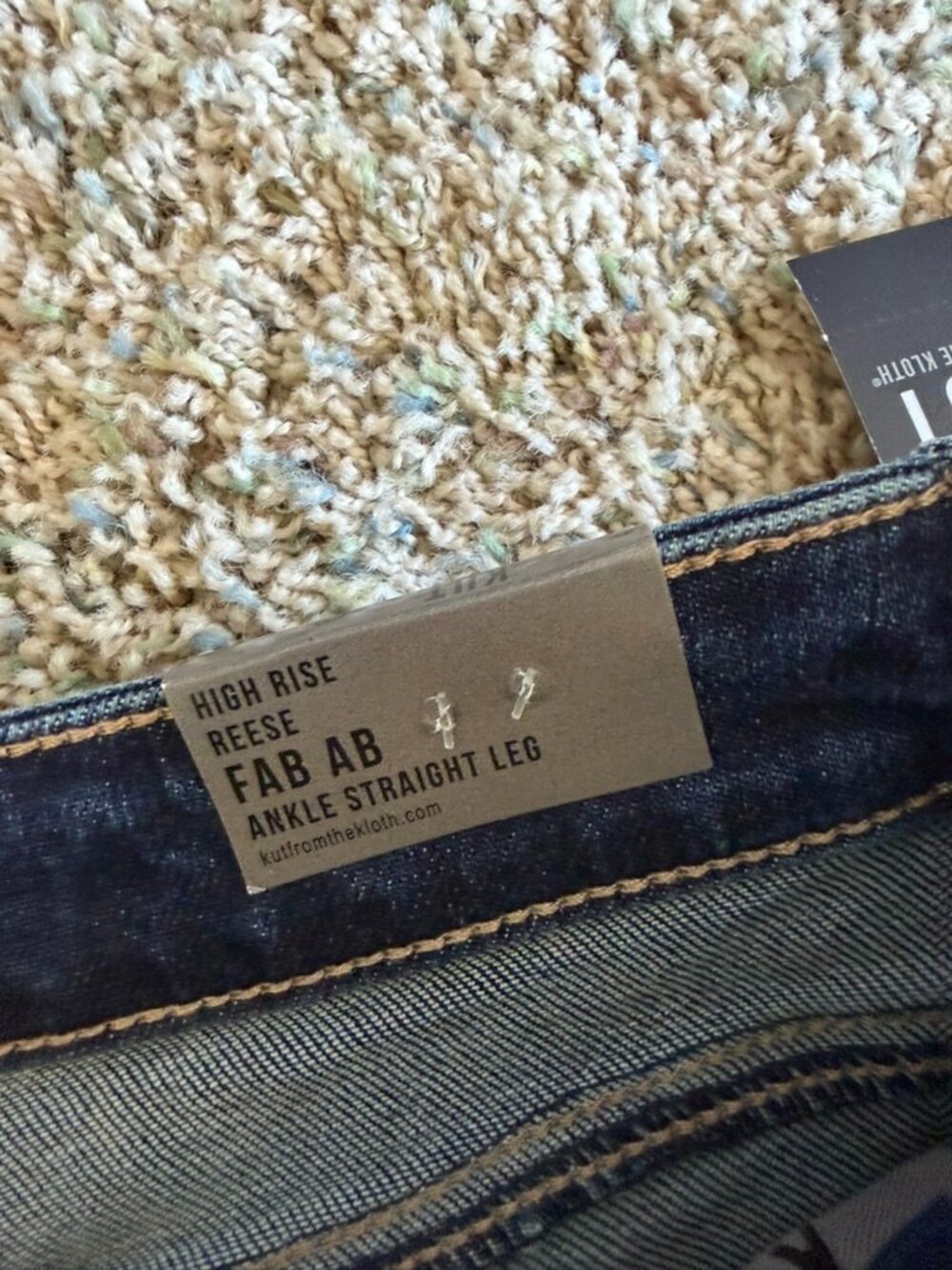 NWT Kut Reese High Rise Ankle Straight Leg Fab AB Jeans Enchantment Wash Sz 14 - Picture 9 of 12